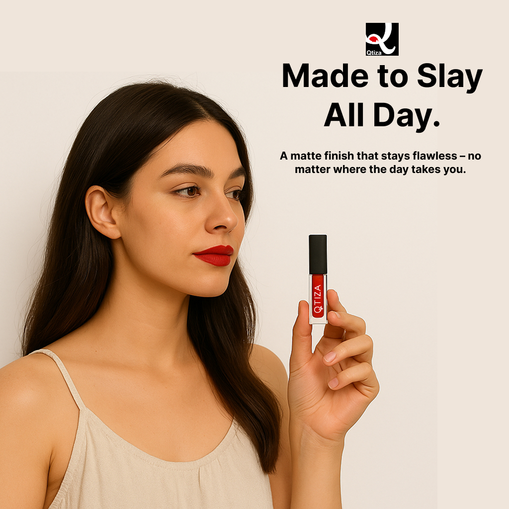 Qtiza Matte Liquid Lipstick - Rouge, Smudge-Proof & Transfer-Proof, Long-Lasting & Highly Blendable, Intense Pigmentation with Matte Finish, Cruelty-Free Makeup, 2ml 0
